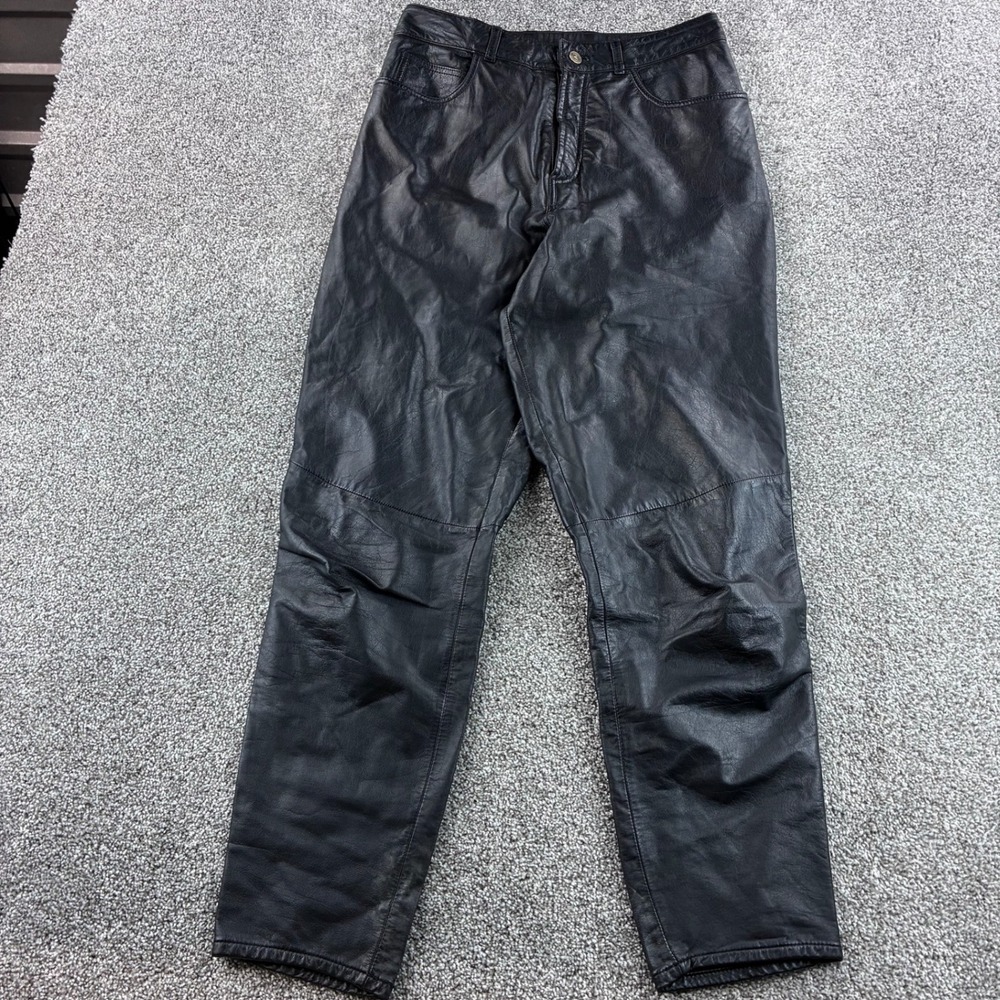 Global Identity GIII Leather Pants Women's 13/14 Black Motorcycle Biker Trousers